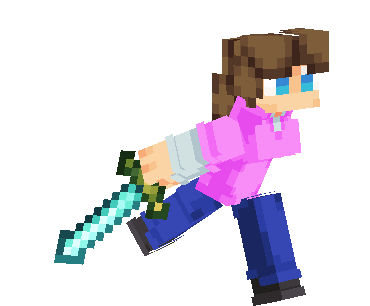 Izzy, sprinting with a magic sword